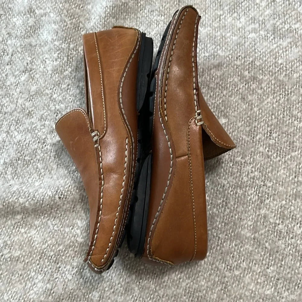 Varese Casual Max Brown Leather‎ Slip on Loafers Driving Shoes Size 10